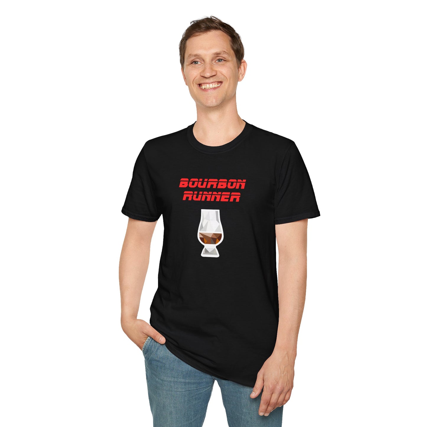 Bourbon Runner Unisex Softstyle T-Shirt - Perfect Gift for Bourbon Lovers