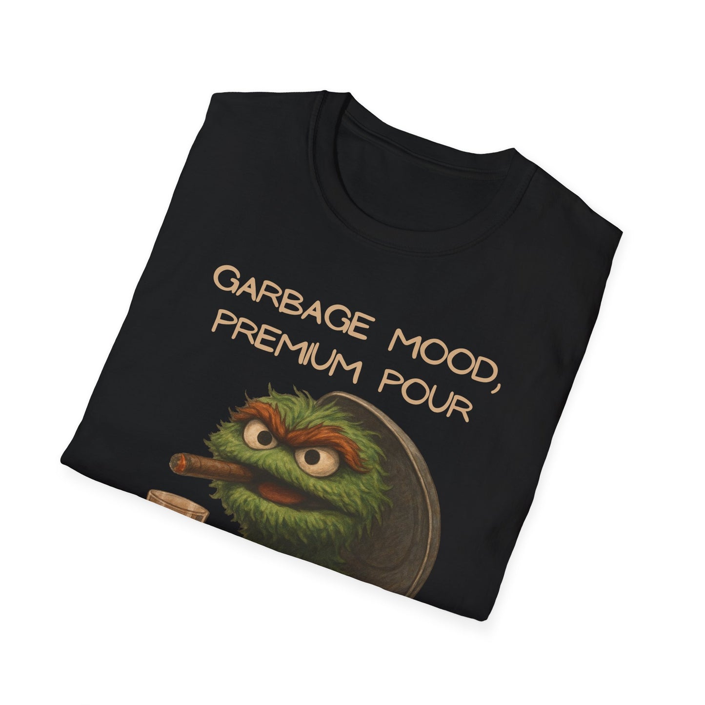 Grouchy Bourbon Unisex Softstyle T-Shirt - Fun Vintage Graphic Tee for Casual Wear