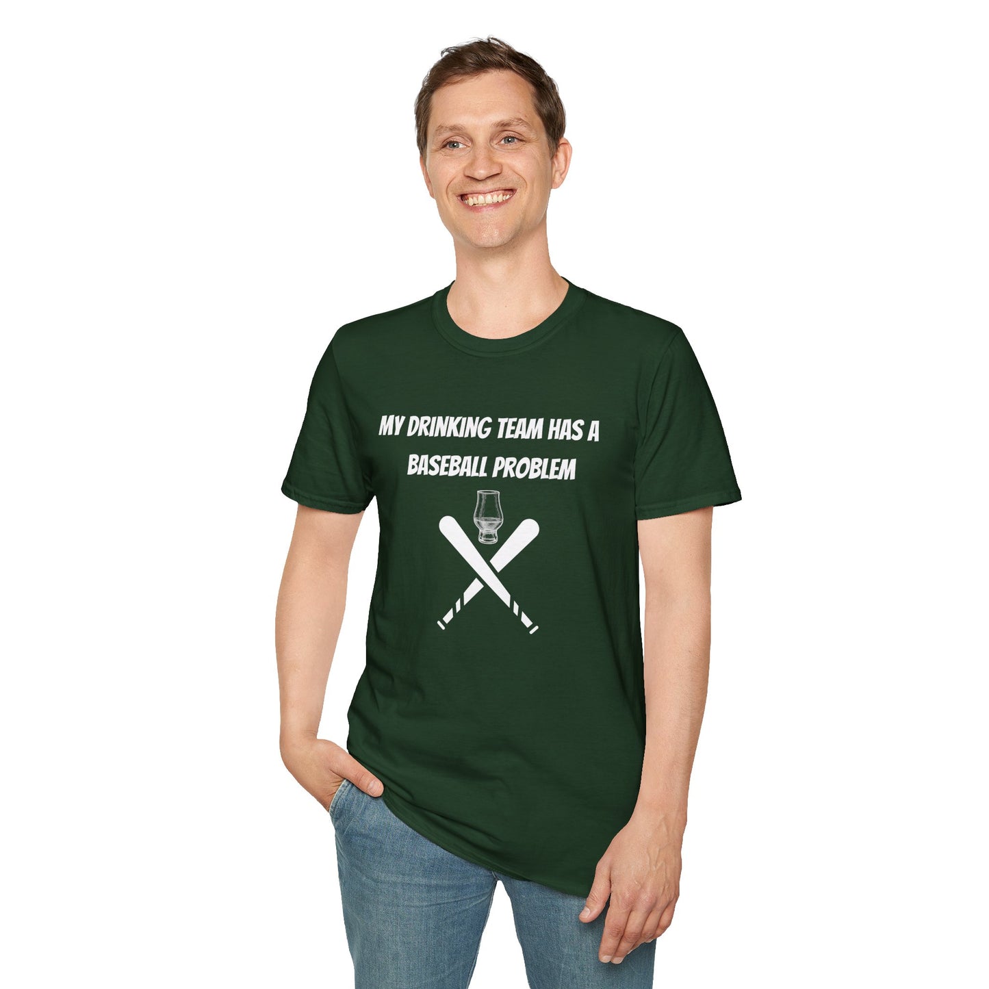 Baseball Problem Unisex T-Shirt - Funny Drink Team Tee for Sports Fans