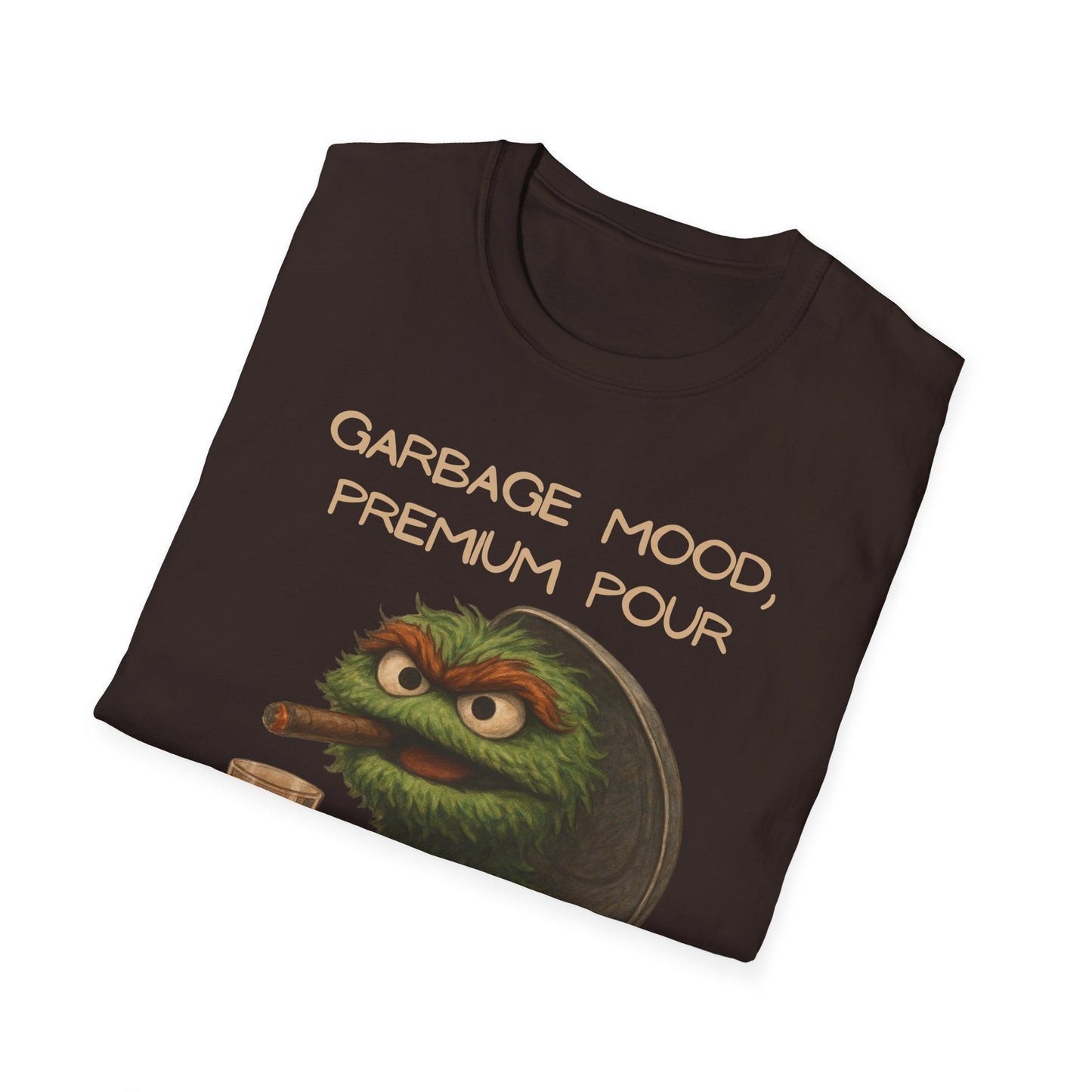 Grouchy Bourbon Unisex Softstyle T-Shirt - Fun Vintage Graphic Tee for Casual Wear