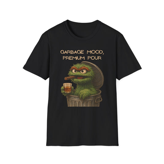 Grouchy Bourbon Unisex Softstyle T-Shirt - Fun Vintage Graphic Tee for Casual Wear