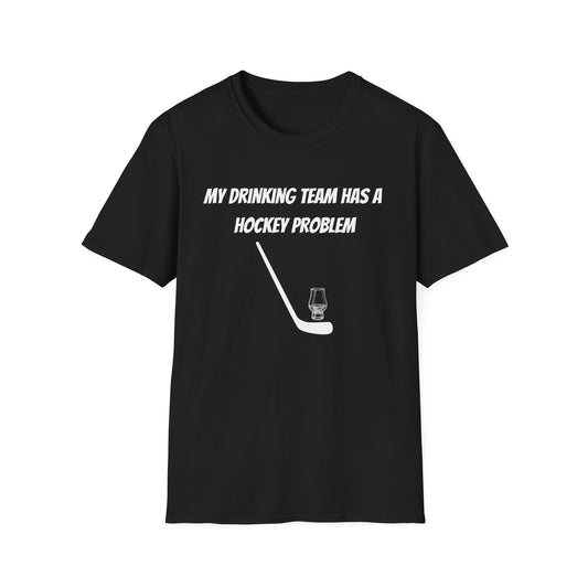 My Drinking Team Has a Hockey Problem Part 2 Unisex Softstyle T-Shirt - Perfect for Hockey Fans and Sports Gatherings